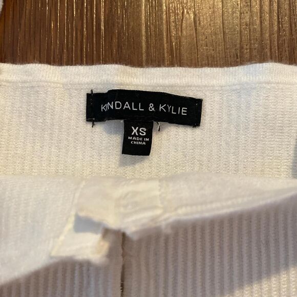 Kendall‎ & Kylie Sweater tank Size XS Cropped corset White ribbed - Picture 2 of 5